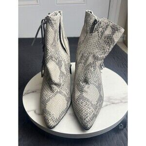 ISOLA Antonella Leather Snakeskin Tassel Wedge Heel Bootie Western Cowgirl  8.5